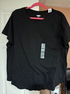NWT Old Navy Black Ladies  Short Sleeve Crew T‑Shirt